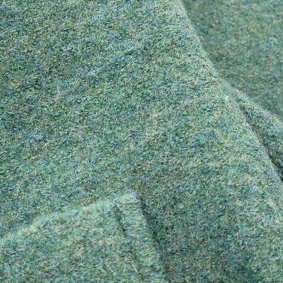 Lands' End Wool Jacket Green Button Collar Pockets Comfort Layer Blazer Top - Picture 10 of 12